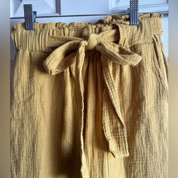 Banjara elastic waist wide leg pants. Mustard yellow size M - Picture 2 of 8